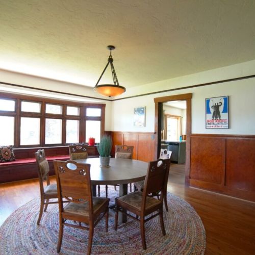 The dining room is perfect for meals, games, or even just good conversation!
