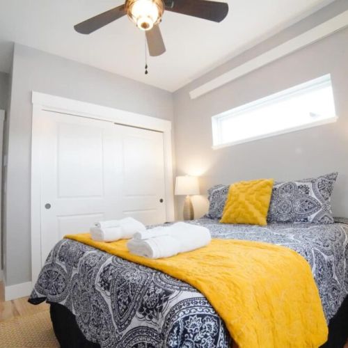 Bedroom #2 has a comfy queen bed and a large closet.