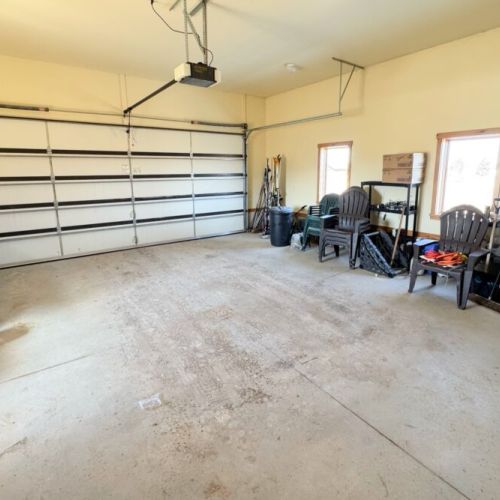 Keep your vehicle and gear dry in this large garage! (Personal items belonging to the homeowners do stay in the garage year-round.)