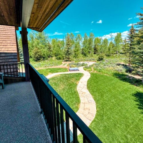 From Bedroom #4, you can see all the action in the backyard, including any wildlife that may stroll through — a deer or moose sighting is a common occurrence!