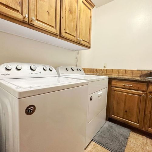 In case your day of skiing or hiking means your clothes are in need of cleaning, we have a washer and dryer on-site, and we even provide detergent!