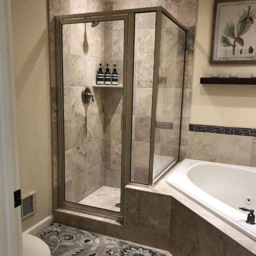 Master bath also feature a tiled shower and a tub if you need the extra relaxation.