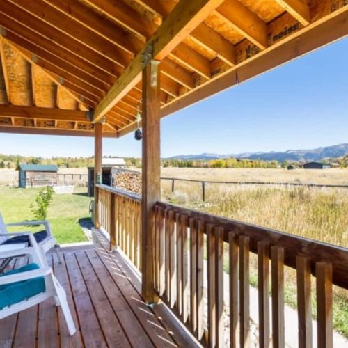Enjoy your morning coffee or an evening drink from the comfort of the porch.