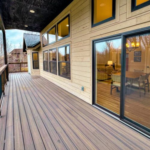 Head to the expansive back deck to enjoy a breath of fresh air and a lovely view of the nearby woods — animal sightings are frequent!