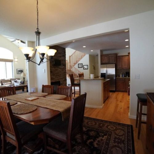 View of great room from the dining room.