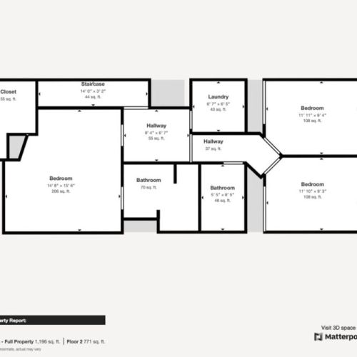 Check out the floor plan for the second floor! (Dimensions and square footage are approximations.)