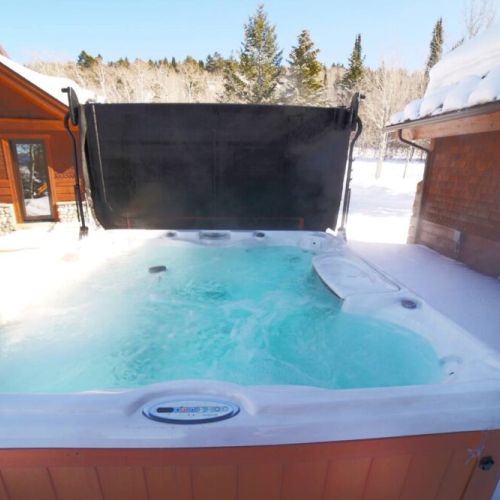 There is no better way to relax after a day of play than a dip in the hot tub.