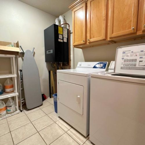 In case your day of skiing or hiking as your clothes in need of cleaning, we have a washer and dryer on-site, and we even provide detergent!