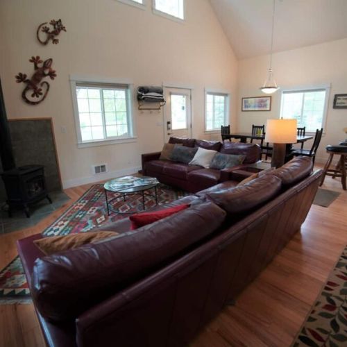 Gather in the living room to enjoy a fire or chill-out and watch a movie.