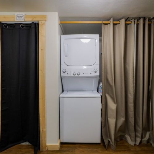 In case your day of skiing or hiking has your clothes in need of cleaning, we have a washer and dryer in the basement, and we even provide detergent!