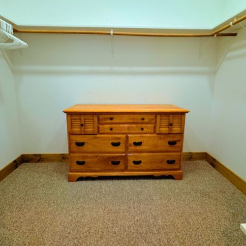 The primary en suite also enjoys a big walk-in closet.
