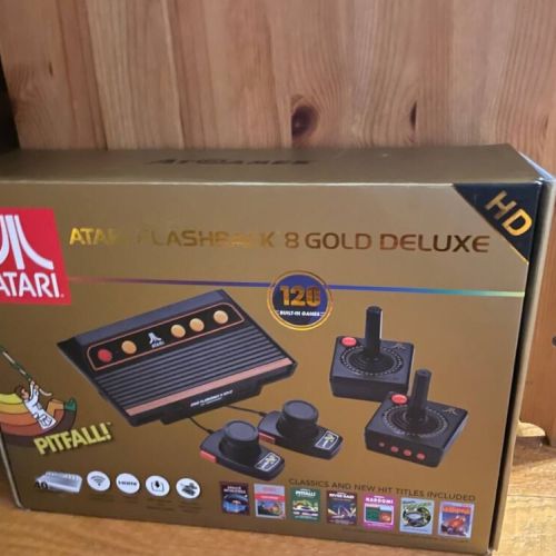 The games include Space Invaders, Centipede, and Frogger — can't go wrong with classics!