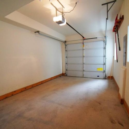 The garage is perfect for storing a vehicle, as well as any gear from your adventures.