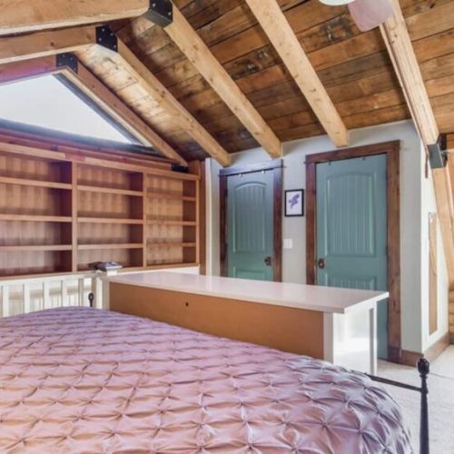 There is plenty of storage space available in the master bedroom.