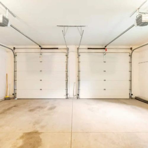 The 2-car garage keeps your vehicles free from the elements, and is the perfect place to store any gear.