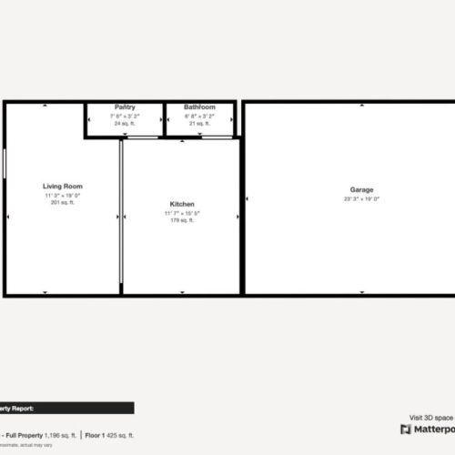 Check out the floor plan for the first floor! (Dimensions and square footage are approximations.)