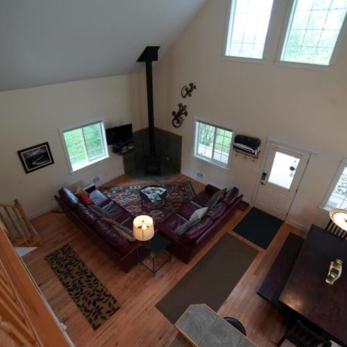 Gather in the living room to enjoy a fire or chill-out and watch a movie.