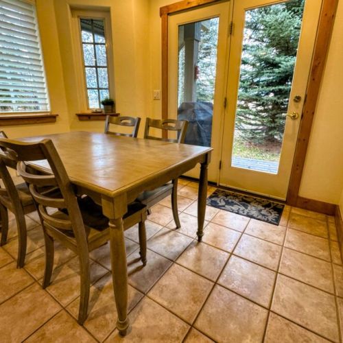 Gather around the dining table for food, conversation, and fun!