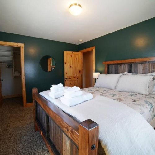 Bedroom #2 is on the main floor and has a comfy queen bed and plenty of closet space!