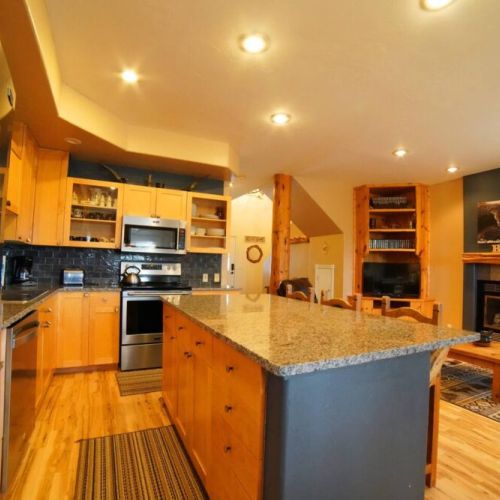 The kitchen comes stocked with everything you'd need to prepare a meal for any occasion.