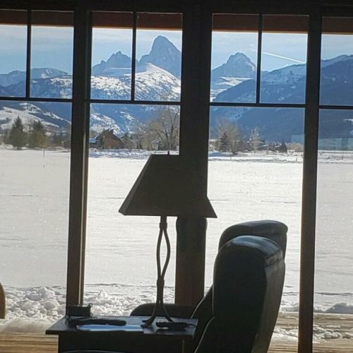 No matter where you sit, you'll have a full view of the majestic Tetons.