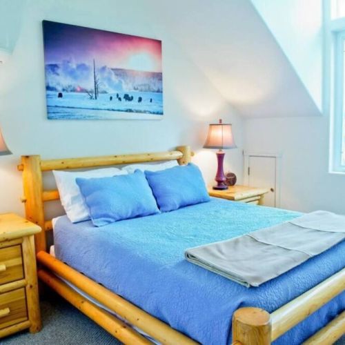 Bright and airy with high ceilings in second bedroom.